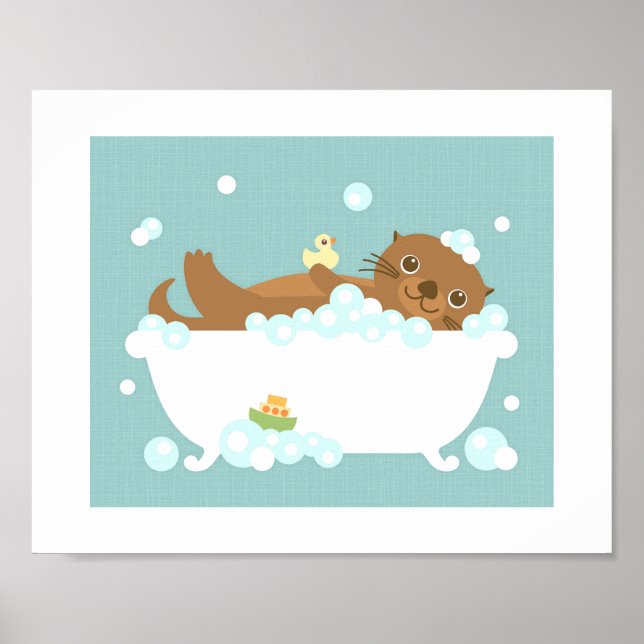 Poster de bain bulle Otter Imprimer (Devant)