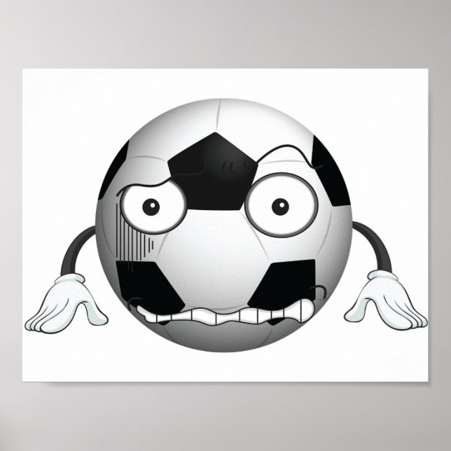 Poster de balle de soccer en colère (Devant)