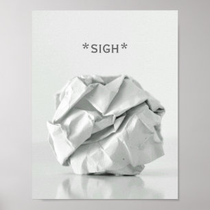 Poster de balle en papier effondré