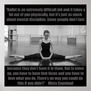 Poster de ballet inspirant Misty Copeland Citation