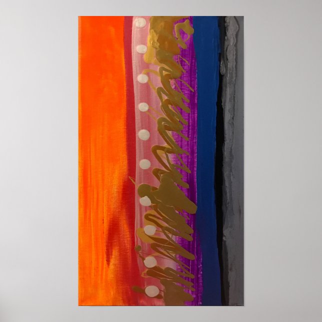 Poster de bandes Abstraites multicolores (Devant)