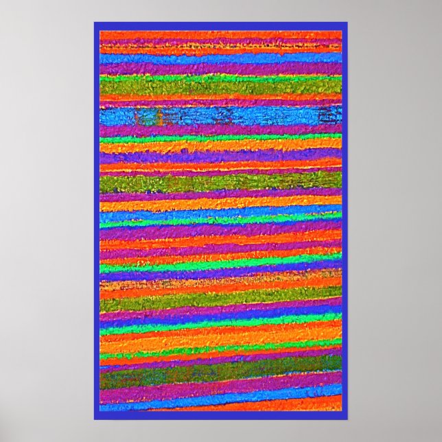 Poster de bandes multicolores (Devant)