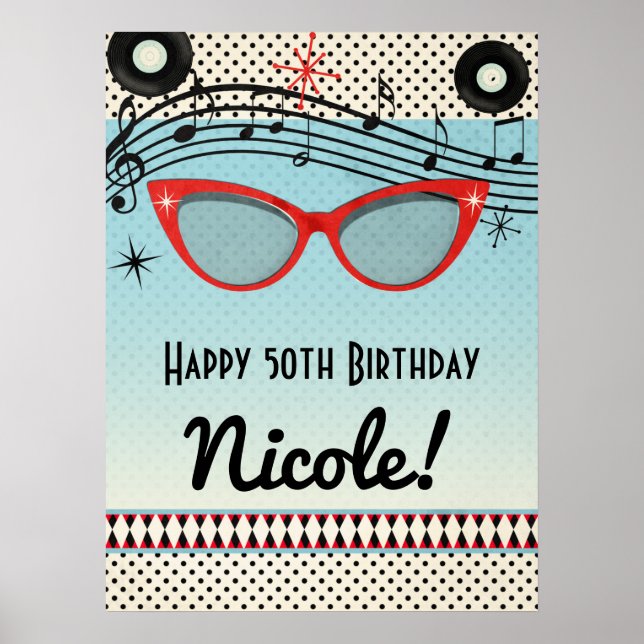 Poster de bannière du parti des années cinquante d (Devant)