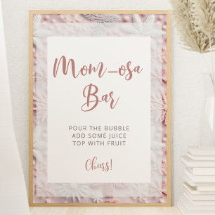 Poster de bar Mère-osa en hiver rose