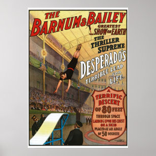 Poster de Barnum and Bailey Desperado's Leap for L