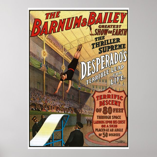 Poster de Barnum and Bailey Desperado's Leap for L (Devant)
