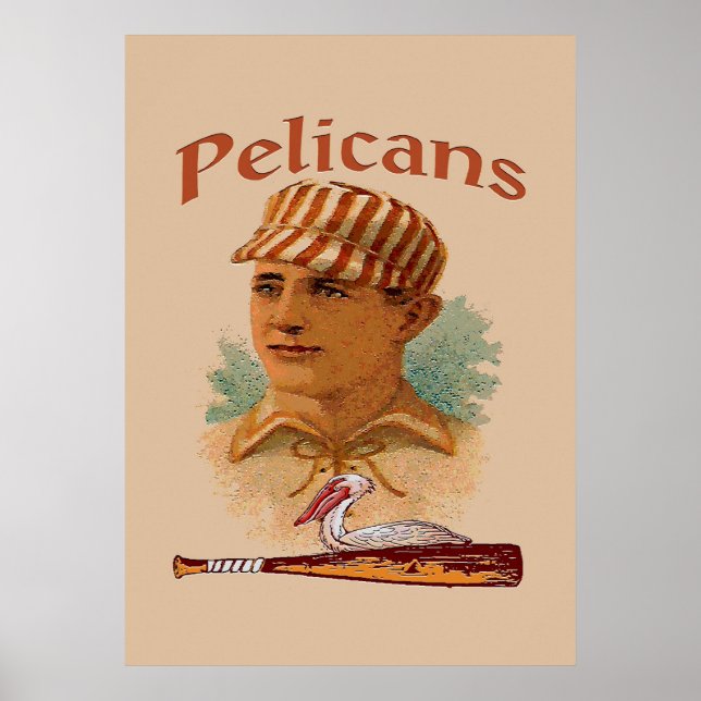 Poster de baseball des Pélicans (Devant)