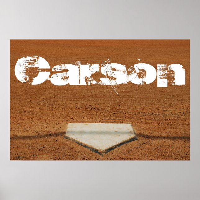 Poster de baseball ou de softball personnalisé - P (Devant)