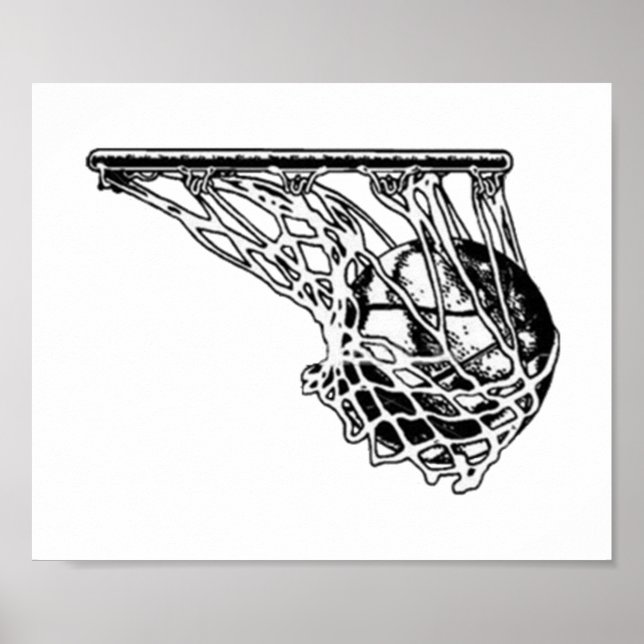 Poster de basket-ball de Swish (Devant)