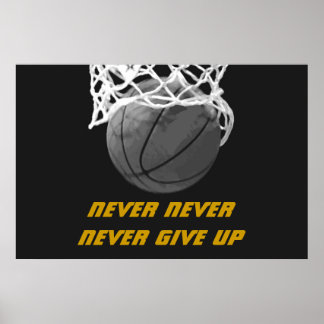 Poster de basket-ball en noir blanc