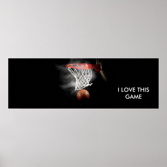 Poster de basket-ball panoramique (Devant)
