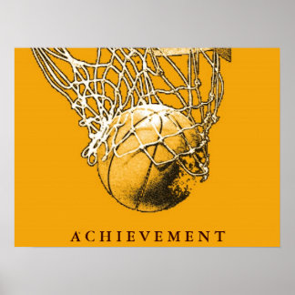 Poster de basket-ball sport Motivation Pop Art