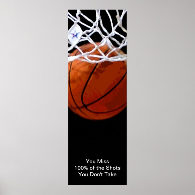 Poster de basket-ball sur la motivation du sport (Devant)