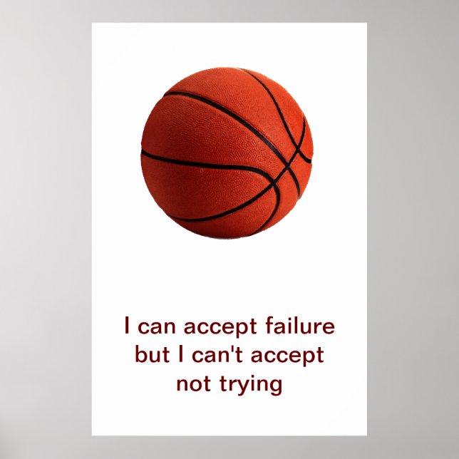Poster de basket-ball sur la motivation du sport (Devant)
