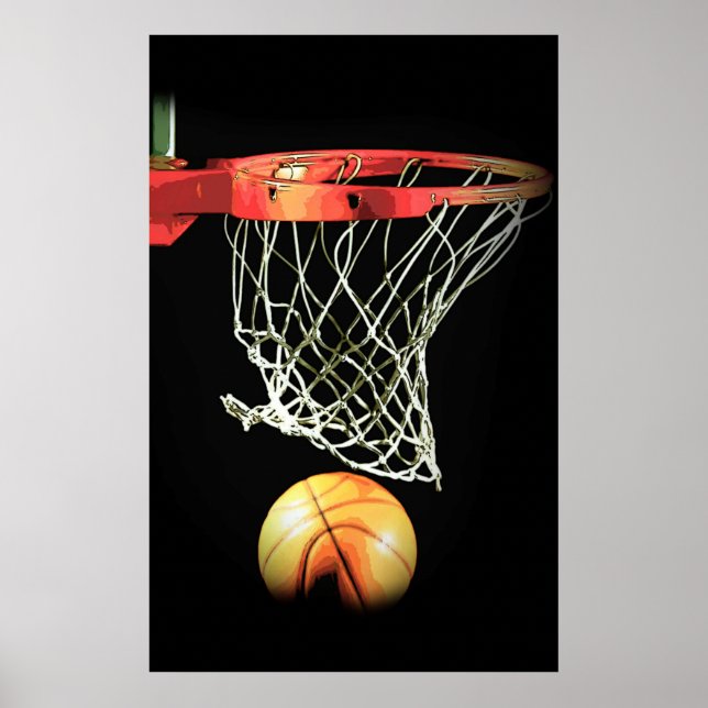 Poster de basket-ball - Unique Art Sport Moderne (Devant)