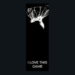 Poster de basket-ball unique Black White Pop Art<br><div class="desc">J'Aime Ce Jeu. Sports Populaires - Basketball Game Ball Image.</div>