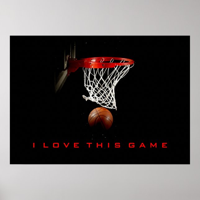 Poster De Basketball I Love This Game (Devant)