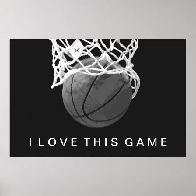 Poster De Basketball I Love This Game (Devant)