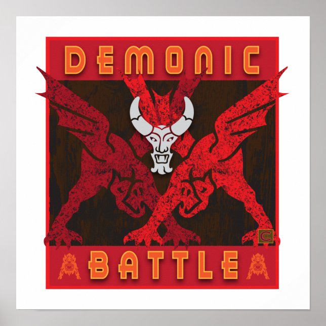 Poster de bataille démonique (Devant)