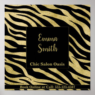 Poster de beauté Motif d'or