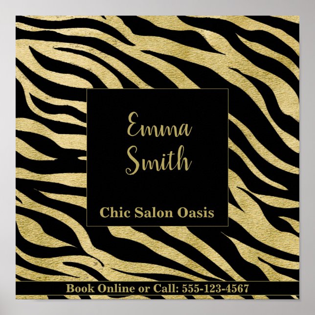 Poster de beauté Motif d'or (Devant)