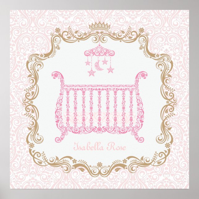 Poster de bébé fille de lit (Devant)