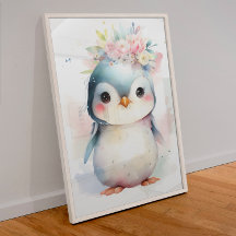 Poster de bébé Penguin Nursery