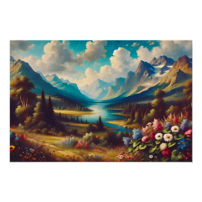 Poster De belles montagnes et une rivière magique (Devant)