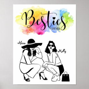 Poster de Besties pour toujours/Poster du meilleur