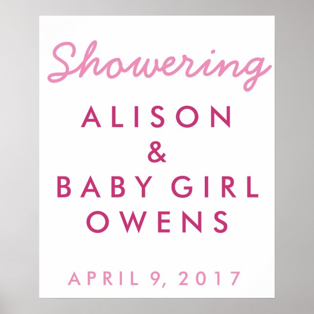 Poster de bienvenue baby shower (Devant)