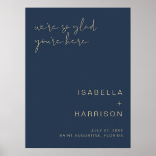 Poster de bienvenue de la Marine et du Mariage d'o