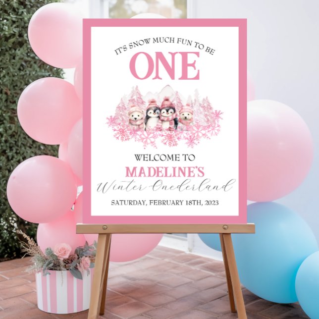 Poster de bienvenue de Pink Winter ONEderland (Créateur téléchargé)