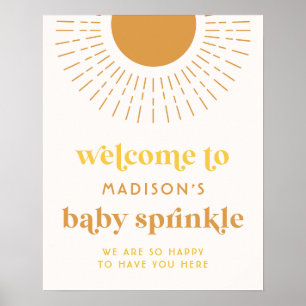 Poster de bienvenue de Sun Baby shower