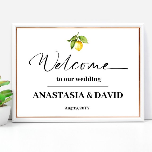 Poster de bienvenue du Mariage citron (Créateur téléchargé)