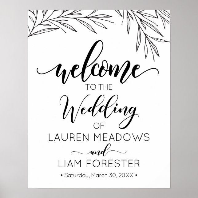 Poster de bienvenue du Mariage pour les Branches à (Devant)