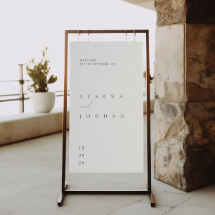 Poster de bienvenue minimaliste simple et élégant