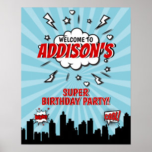 Poster de bienvenue pour la fête d'anniversaire de