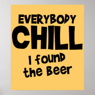 Poster de bière Chill 24,95 $