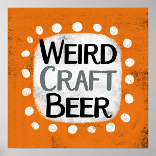 Poster de bière d'artisanat étrange