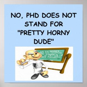 Poster de blague Phd
