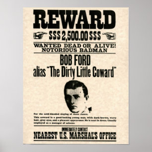 Poster de Bob Ford REWARD