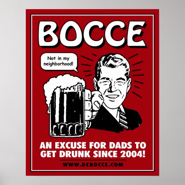Poster de Bocce Dads - Rouge (Devant)