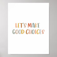Poster de Boho Lets Make Good Choix