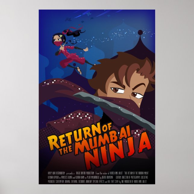 Poster de Bollywood Wannabe Ninja (Devant)