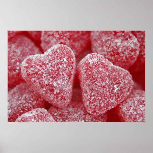 Poster de bonbons au coeur de sucre (Devant)