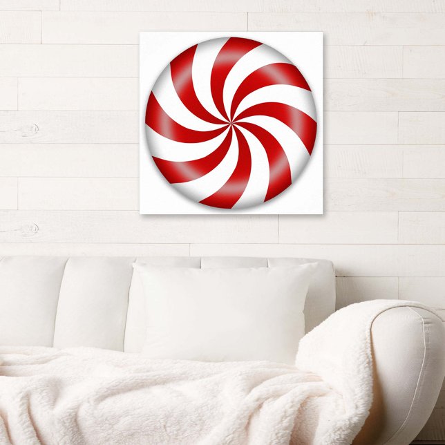 Poster de bonbons de menthe (Peppermint candy poster for holiday fun. Your choice of sizes.)