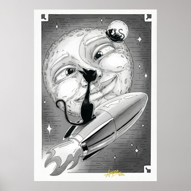 Poster de Boo Kitty Rockets to the Moon (Devant)