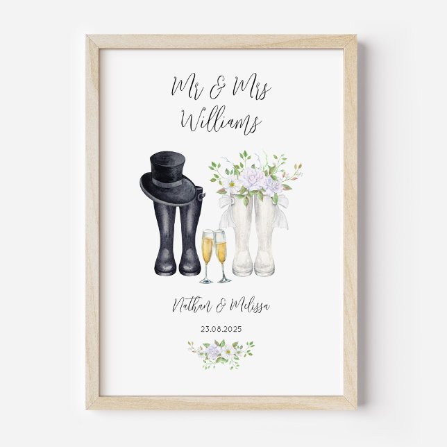 Poster de Bottes mariages (Wedding Welly Boots Poster)