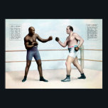 Poster de boxe vintage Jack Johnson contre Jim Jef<br><div class="desc">Vintage restauré,  haute qualité Jack Johnson vs Jim Jeffries poster de combat. Ça aurait l'air bien encadré.</div>