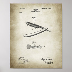 Poster de brevet de droit Razor
